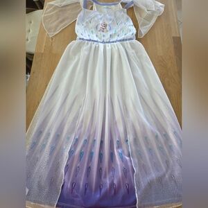 Disney Frozen White and Blue Dress